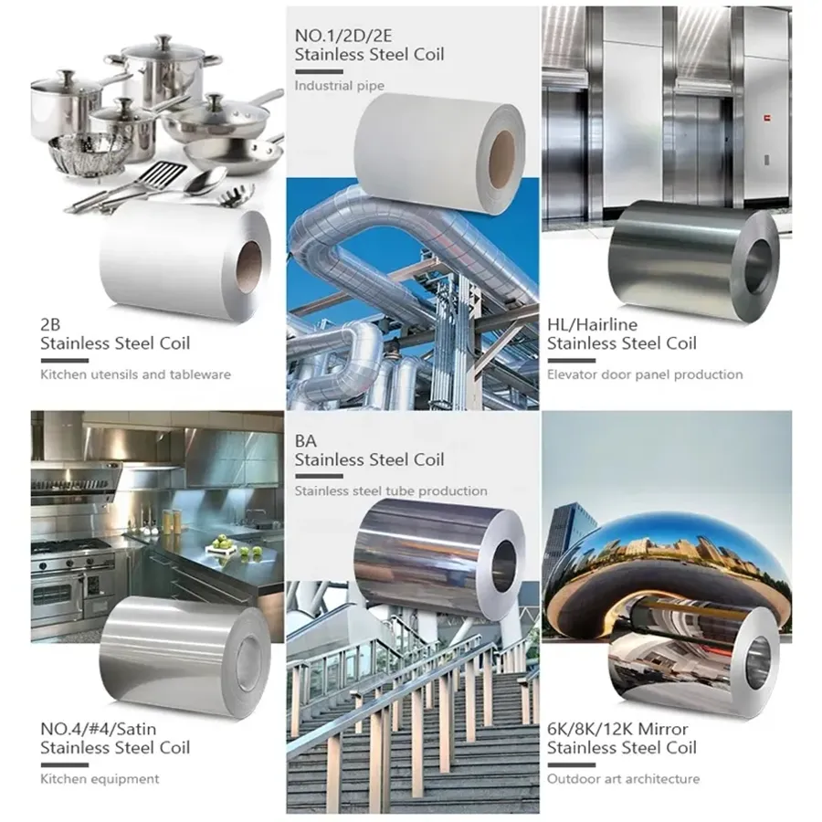 0.1mm-4mm  0.3*1000*1500mm 3mt 304 304L 316 316L Polished Hot Rolled/Cold Rolled Stainless Steel Coil 1